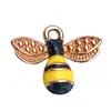 Joyería DIY Abeja Margarita Corazón Pendientes Collar Llavero Aleación Esmalte Accesorios Colgante DIY Charms de Joyería