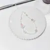 Pulsera de Corazón Girly Adecuada para Funda de Teléfono Móvil Chica ins Corazón Contrastante Cadena de Cuentas de Color Mixto Bolsos de Hombro Accesorios Antiperdida