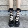 Lolita Meia de Renda com Tela e Cristais Feminina Estilo JK Japonês Fofa lolita Doce Princesa Meia Felpuda