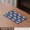 Esterilla de Té Zen Estilo Chino, Esterilla Pequeña de Satén para Té, Esterilla Impermeable de Gama Alta para el Hogar, Esterilla de Secado de Doble Cara para Preparación de Té, Esterilla de Mantel