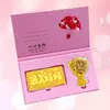 Día de la Diosa Rosa Dorada Tarjeta de Felicitación de Feliz Cumpleaños 520 Regalo Feliz Boda Año del Caballo 2026 Tarjeta de Felicitación de Billete de Oro