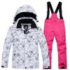 Nuevo traje de esquí para niños, conjunto de dos piezas de esquí cálido y grueso para exteriores para niños y niñas