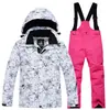 Nuevo traje de esquí para niños, conjunto de dos piezas de esquí cálido y grueso para exteriores para niños y niñas