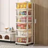 Organizador de almacenamiento de juguetes para niños, estante de almacenamiento de plástico multicapa para el hogar, caja de almacenamiento gruesa y duradera para snacks y ropa
