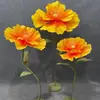 Novas Flores de Papel Espuma para Casamento, Grandes Flores de Arte em Papel Vermelho para Decoração Externa de Casamento e Vitrines