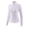 Traje deportivo conjunto de yoga con cuello alto, chaqueta de manga larga con cremallera, pantalones de tiburón de cintura alta, ropa transpirable de secado rápido para correr, fitness y entrenamiento