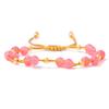 Pulsera con cordón de cuentas de piedra de 6 mm para mujer, estilo europeo y americano, de lujo, ligera, de alta calidad, tejida a mano para hombres y mujeres, venta al por mayor