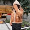 Marca de Moda Callejera Gótica Estampado de Llama Personalizado Cardigan con Capucha de Doble Capa Falso de Dos Piezas para Hombre y Mujer Sudadera Versátil con Cremallera