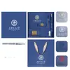 Set de regalo de caja para cuaderno personalizado, cuaderno, bolígrafo, unidad USB con grabado, se puede imprimir con logo, regalos promocionales corporativos personalizados