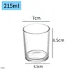Taza de Vela de Aromaterapia Transparente para Casas de Huéspedes y Hoteles, Portavelas de Vidrio para Mejorar el Ambiente, Herramientas para Velas DIY, Taza de Vidrio Recta, Taza Vacía