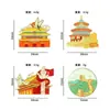 Insignia Metálica Broche Beijing Wenchuang Ciudad Prohibida Gran Muralla Punto Turístico Regalo Creativo Tiananmen Souvenir Turístico Accesorios
