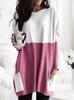 Amazon ebay AliExpress wish nueva camiseta de manga larga casual con bolsillo top ropa de mujer
