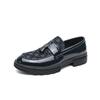 Otoño 2024 Zapatos de plataforma para hombre, tallas grandes, informales, de cuero, con cordones, bajos, con borlas Brock