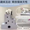Juguete Interactivo para Gatos con Túnel, Cama para Gatos y Tabla Rascadora, No Suelta Pelo, Casa para Gatos de Doble Capa Extra Larga para Envío Transfronterizo
