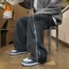 Pantalones Exteriores Juveniles de Primavera y Otoño para Hombre Estudiantes de Secundaria Marca de Moda Atractivos Pantalones de Trabajo Deportivos Rectos Casuales Largos