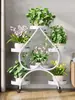 Estante de Flores Sala de Estar Estante de Armazenamento de Chão Varanda Estante de Ferro 2025 Novo Acessível Luxo Suporte para Vaso de Flores para Rabanete Verde