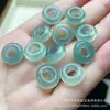 Ágata Natural Gelo Transparente Fivela da Paz Acessório de Pulseira DIY Calcedônia Branca Anel da Paz com Furo Grande Anel Redondo Atacado Estilo Chinês