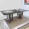 Suporte para Perna de Mesa de Mármore Perna Laje de Rocha Perna de Mesa Aço Inoxidável Pé de Titânio Titânio Preto Espelhado Hotel Sala de Estar Estilo Luxo Leve
