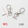 En stock bricolaje aleación de zinc chapado en oro hebilla redonda de cola de perro conexión giratoria de equipaje de cuero llavero hebilla colgante para bolso