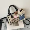 Bolso Boston de Dibujos Animados de Cachorro Transfronterizo, Gran Capacidad, Bolso de Mano de Moda y Versátil para el Trabajo, Bolso Cruzado Lindo y Moderno de Nicho