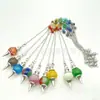 Joyería transfronteriza gema natural Cristal péndulo espiritual en forma de giroscopio cuentas de 18 mm 7 colores piedra energética colgante de péndulo