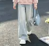 Conjunto de pantalones vaqueros para niña, nueva colección de otoño, elegante y moderno para estudiantes de secundaria, compuesto por una sudadera de moda y pantalones vaqueros