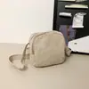 Bolsa Quadrada Pequena Cor Sólida Nova Verão 2026 Estilo Japonês Lona Lavada Bolsa de Ombro para Celular Bolsa Transversal Casual Personalizada para Mulheres
