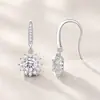 Promoção Quente da Amazon Novos Brincos de Moissanita Gancho de Orelha Girassol Moda Versátil Brincos Femininos Tarraxas Joias para Orelha