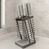 Estante para cuchillos de cocina de acero inoxidable 304, estante para cuchillos de verdura, estante de almacenamiento, escurridor doméstico para encimera para cuchillos, portacuchillos, venta al por mayor