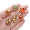 Acero Inoxidable Horno Color Dorado Cuentas Espaciadoras Garra de Goteo de Aceite Estrella de Cinco Puntas Colgante Material para Hacer Joyería con Cuentas Accesorios para Joyería
