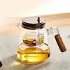 Tetera para preparar té en casa, separador de té y agua de una tecla, revestimiento interior de vidrio, juego de té, taza flotante, tetera, tetera flotante