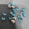 Boutique de joyería para uñas K9 cristal natural 6MM forma de corazón de durazno taladro de vidrio puntiagudo taladro con forma chapado taladro para uñas