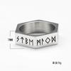 Anillo de acero de titanio Vikingo Lune transfronterizo nórdico directo de fábrica, personalidad neutra, tuerca hexagonal, joyería de mano
