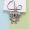 Bolsa con colgante de llavero de koala de peluche de cuero lindo, regalo para mejores amigos, accesorio de mochila y bolso escolar de nicho