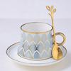 Ins Novo estilo chinês Nacional Moda Luz Luxo Cerâmica Café Xícara Fresco Capital Perfumado Chá Preto Chá Café Xícara Set Presente