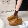 Zapatos Retro Mary Jane para Mujer 2026 Otoño/Invierno Nuevos con Correa de Doble Hebilla Suela Gruesa Oculta para Aumentar la Altura Slip-on Dos Formas de Usar Zapatos Mule
