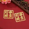 Estilo Antiguo DIY Hecho a Mano Metal Bendiciones Cuadrado Accesorios para Joyería Boda China Abanico Retro Accesorios Decorativos