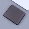 Billetera Corta para Hombre Porta Tarjetas de Hombre Clip para Dinero Horizontal Integrado Comercio Exterior Transfronterizo Cartera de Cuero con Grano de Lichi Retro Cuero Suave Hombres