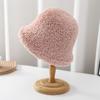 Sombrero de cubo de felpa de conejo de otoño e invierno que combina con todo, cubre la cara, pequeño, peludo, cálido, tipo domo, cubre la cara, sombrero de pescador japonés
