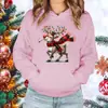 Ropa para Mujer Hombre Invierno Otoño Moda con Capucha Casual Navidad Estampado de Alce Manga Larga Sudadera con Capucha Sudaderas Conjunto Holgado