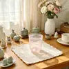 Vaso de vidrio rosa con forma de nube, vaso de agua de vidrio creativo, taza de café para el hogar, taza de leche, regalo para la oficina y estudiantes