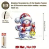 Plano 2D 12 Bonecos de Neve de Madeira Fofos Natal Ano Novo Feriado de Inverno Árvore de Natal Decoração de Quarto Enfeites Pendurados