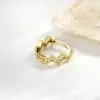 Brincos de Argola Hensen Jewelry Cor Dourado Café Claro Versáteis Estilo Vintage Outono e Inverno Micro-Incustados com Zircônia de Luxo Leve