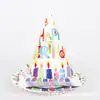 Novas Velas de Aniversário Infantis com Letras Tema Branco Decoração Atmosférica Suprimentos para Festivais Conjuntos de Festa Europeus e Americanos