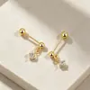 Pendientes colgantes de perla asimétricos dz para mujer pendientes de ola de circón temperamento versátil sensación de alta gama joyería para la oreja al por mayor