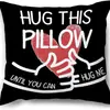Exportación del Día de San Valentín Se Puede Enviar en Nombre de Fundas de Almohada de Algodón y Lino de Doble Cara para Decoración del Hogar
