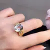 ¡Anillo de Cristal Verde Natural! ¡Cristal Limpio! ¡Fuego Súper Fuerte! Especificaciones de Piedra Suelta 10*12mm