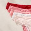 Tanga Sexy Personalizada de Exportación para Mujer con Encaje Encaje Entrepierna de Algodón Puro Diseño Cut Out Tanga Triángulo para Mujer