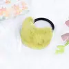 Cuerda para el pelo curva de imitación de pelo de conejo de color caramelo para niña, banda elástica simple para atar, popular en la red coreana, cuerda para el pelo linda de felpa
