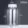 Venta al por mayor botella de boca ancha PET botella de boca grande 100ml transparente polvo botella sólida tapa UV botella de plástico